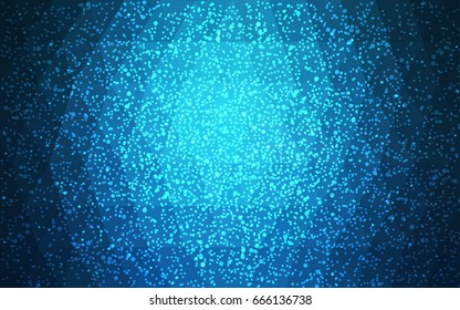 Light BLUE vector christmas postcard low polygon background. Illustration consisting of triangles. Abstract triangular polygonal origami or crystal design of New Year celebration.