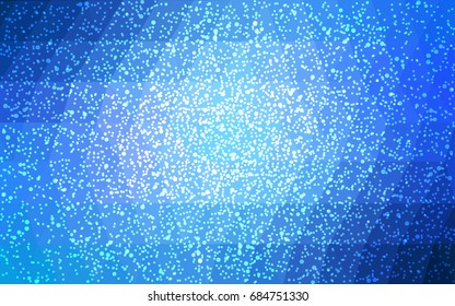Light BLUE vector christmas postcard low polygon background. Illustration consisting of triangles. Abstract triangular polygonal origami or crystal design of New Year celebration.