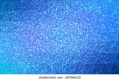 Light BLUE vector christmas postcard low polygon background. Illustration consisting of triangles. Abstract triangular polygonal origami or crystal design of New Year celebration.