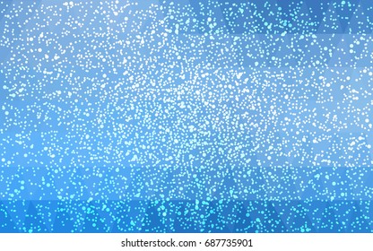Light BLUE vector christmas postcard low polygon background. Illustration consisting of triangles. Abstract triangular polygonal origami or crystal design of New Year celebration.