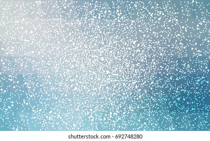 Light BLUE vector christmas postcard low polygon background. Illustration consisting of triangles. Abstract triangular polygonal origami or crystal design of New Year celebration.
