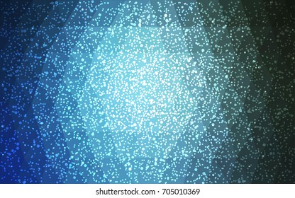 Light BLUE vector christmas postcard low polygon background. Illustration consisting of triangles. Abstract triangular polygonal origami or crystal design of New Year celebration.