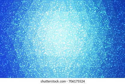 Light BLUE vector christmas postcard low polygon background. Illustration consisting of triangles. Abstract triangular polygonal origami or crystal design of New Year celebration.