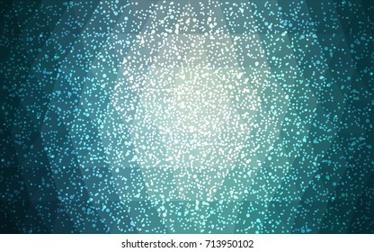 Light BLUE vector christmas postcard low polygon background. Illustration consisting of triangles. Abstract triangular polygonal origami or crystal design of New Year celebration.