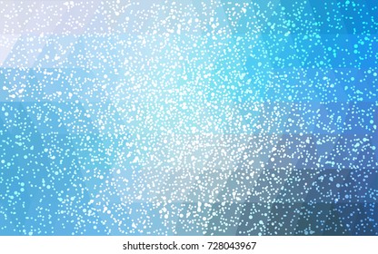 Light BLUE vector christmas postcard low polygon background. Illustration consisting of triangles. Abstract triangular polygonal origami or crystal design of New Year celebration.