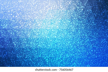 Light BLUE vector christmas postcard low polygon background. Illustration consisting of triangles. Abstract triangular polygonal origami or crystal design of New Year celebration.