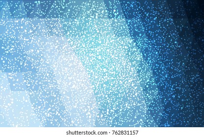 Light BLUE vector christmas postcard low polygon background. Illustration consisting of triangles. Abstract triangular polygonal origami or crystal design of New Year celebration.