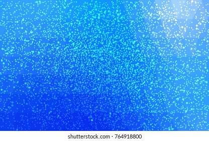Light BLUE vector christmas postcard low polygon background. Illustration consisting of triangles. Abstract triangular polygonal origami or crystal design of New Year celebration.