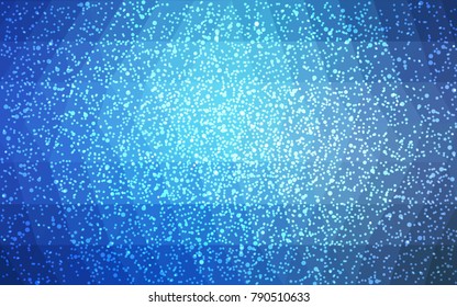 Light BLUE vector christmas postcard low polygon background. Illustration consisting of triangles. Abstract triangular polygonal origami or crystal design of New Year celebration.
