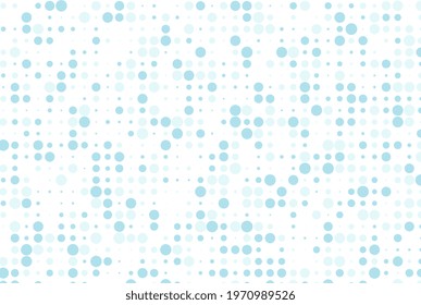 Light BLUE vector circles and dots on white background with bubbles and Glitter abstract illustration with blurred drops of dots in blue color Design for abstract design.eps