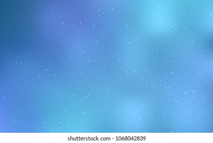 Light BLUE vector cover with astronomical stars. Glitter abstract illustration with colorful cosmic stars. Pattern for astronomy websites.