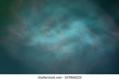 Light BLUE vector cover with astronomical stars. Shining colored illustration with bright astronomical stars. Smart design for your business advert.