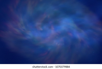Light BLUE vector cover with astronomical stars. Glitter abstract illustration with colorful cosmic stars. Template for cosmic backgrounds.