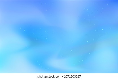 Light BLUE vector cover with astronomical stars. Shining illustration with sky stars on abstract template. Smart design for your business advert.