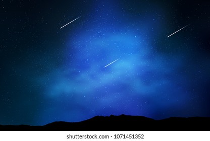 Light BLUE vector cover with astronomical stars. Modern abstract illustration with Big Dipper stars. Best design for your ad, poster, banner.