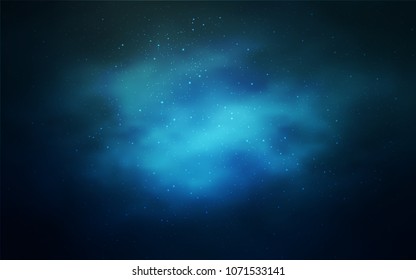 Light BLUE vector cover with astronomical stars. Modern abstract illustration with Big Dipper stars. Pattern for astronomy websites.