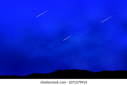 Light BLUE vector cover with astronomical stars. Blurred decorative design in simple style with galaxy stars. Template for cosmic backgrounds.