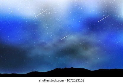 Light BLUE vector cover with astronomical stars. Modern abstract illustration with Big Dipper stars. Smart design for your business advert.
