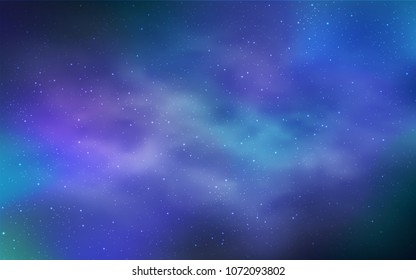 Light BLUE vector cover with astronomical stars. Shining colored illustration with bright astronomical stars. Pattern for astrology websites.