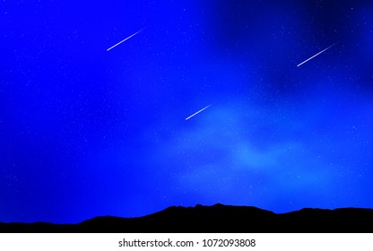 Light BLUE vector cover with astronomical stars. Space stars on blurred abstract background with gradient. Best design for your ad, poster, banner.