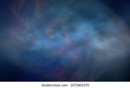 Light BLUE vector cover with astronomical stars. Blurred decorative design in simple style with galaxy stars. Pattern for astronomy websites.
