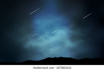Light BLUE vector cover with astronomical stars. Modern abstract illustration with Big Dipper stars. Pattern for futuristic ad, booklets.