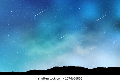 Light BLUE vector cover with astronomical stars. Modern abstract illustration with Big Dipper stars. Pattern for astronomy websites.