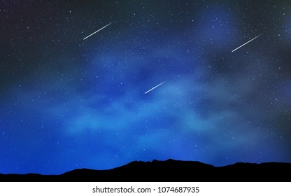 Light BLUE vector cover with astronomical stars. Space stars on blurred abstract background with gradient. Pattern for astronomy websites.