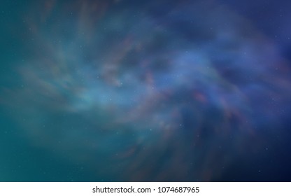 Light BLUE vector cover with astronomical stars. Blurred decorative design in simple style with galaxy stars. Pattern for astrology websites.