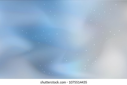 Light BLUE vector cover with astronomical stars. Shining colored illustration with bright astronomical stars. Smart design for your business advert.