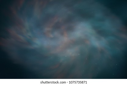 Light BLUE vector cover with astronomical stars. Space stars on blurred abstract background with gradient. Pattern for astrology websites.