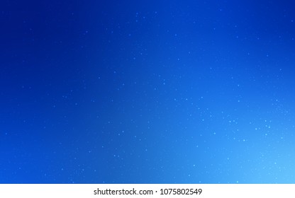 Light BLUE vector cover with astronomical stars. Space stars on blurred abstract background with gradient. Pattern for astronomy websites.