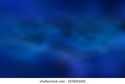 Light BLUE vector cover with astronomical stars. Glitter abstract illustration with colorful cosmic stars. Template for cosmic backgrounds.