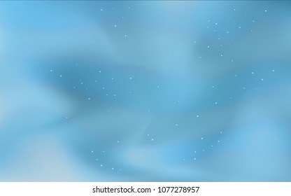 Light BLUE vector cover with astronomical stars. Glitter abstract illustration with colorful cosmic stars. Template for cosmic backgrounds.
