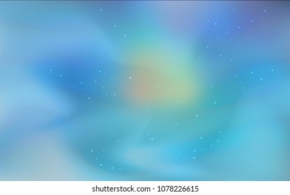 Light BLUE vector cover with astronomical stars. Space stars on blurred abstract background with gradient. Best design for your ad, poster, banner.
