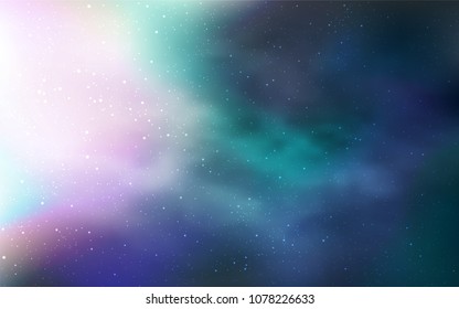Light BLUE vector cover with astronomical stars. Modern abstract illustration with Big Dipper stars. Best design for your ad, poster, banner.