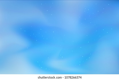 Light BLUE vector cover with astronomical stars. Modern abstract illustration with Big Dipper stars. Pattern for astronomy websites.