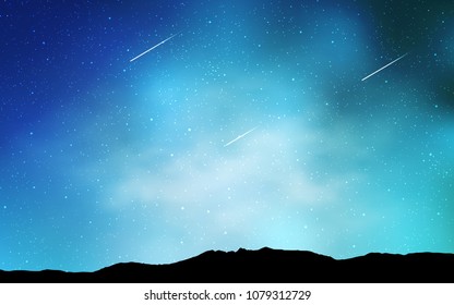 Light BLUE vector cover with astronomical stars. Modern abstract illustration with Big Dipper stars. Smart design for your business advert.