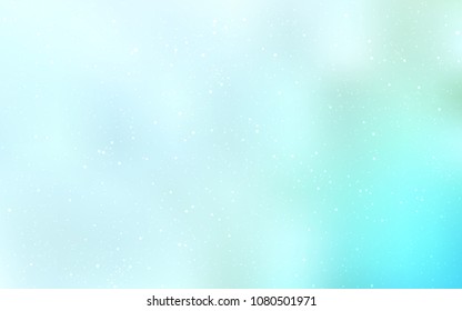 Light BLUE vector cover with astronomical stars. Glitter abstract illustration with colorful cosmic stars. Smart design for your business advert.