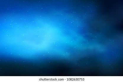 Light BLUE vector cover with astronomical stars. Modern abstract illustration with Big Dipper stars. Template for cosmic backgrounds.