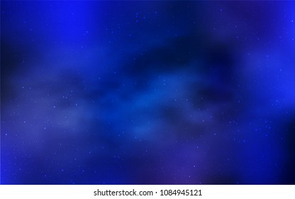 Light BLUE vector cover with astronomical stars. Space stars on blurred abstract background with gradient. Best design for your ad, poster, banner.
