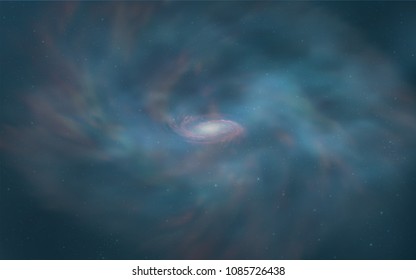 Light BLUE vector cover with astronomical stars. Glitter abstract illustration with colorful cosmic stars. Best design for your ad, poster, banner.