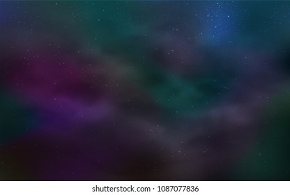 Light BLUE vector cover with astronomical stars. Modern abstract illustration with Big Dipper stars. Template for cosmic backgrounds.