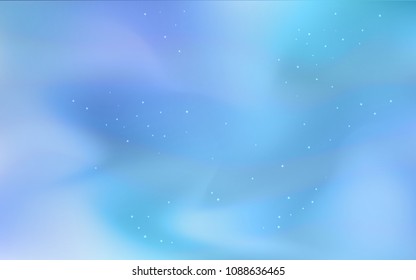 Light BLUE vector cover with astronomical stars. Shining illustration with sky stars on abstract template. Pattern for futuristic ad, booklets.