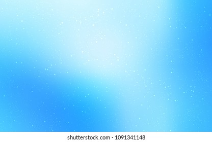 Light BLUE vector cover with astronomical stars. Glitter abstract illustration with colorful cosmic stars. Best design for your ad, poster, banner.