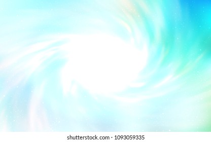 Light BLUE vector cover with astronomical stars. Blurred decorative design in simple style with galaxy stars. Best design for your ad, poster, banner.