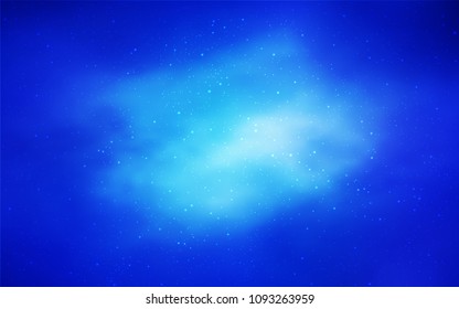 Light BLUE vector cover with astronomical stars. Modern abstract illustration with Big Dipper stars. Best design for your ad, poster, banner.