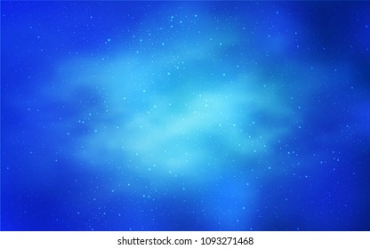 Light BLUE vector cover with astronomical stars. Modern abstract illustration with Big Dipper stars. Smart design for your business advert.