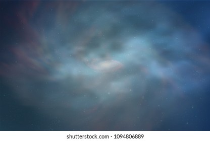 Light BLUE vector cover with astronomical stars. Shining colored illustration with bright astronomical stars. Smart design for your business advert.