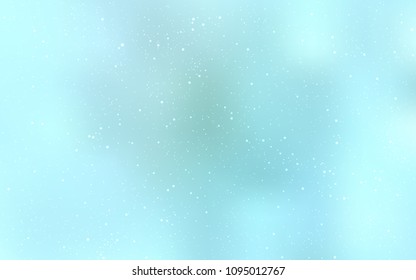 Light BLUE vector cover with astronomical stars. Shining colored illustration with bright astronomical stars. Pattern for astrology websites.